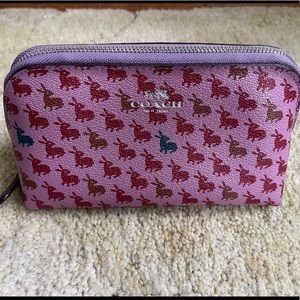 Coach Bunny Print Cosmetic Bag
